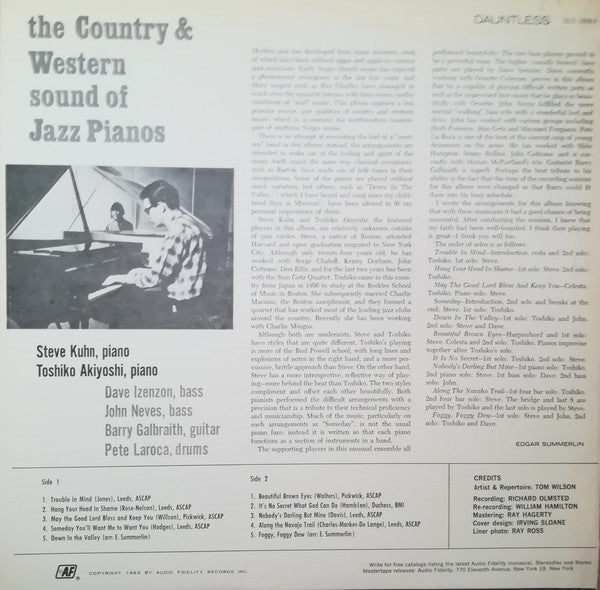 Steve Kuhn - The Country & Western Sound Of Jazz Pianos(LP, Album)