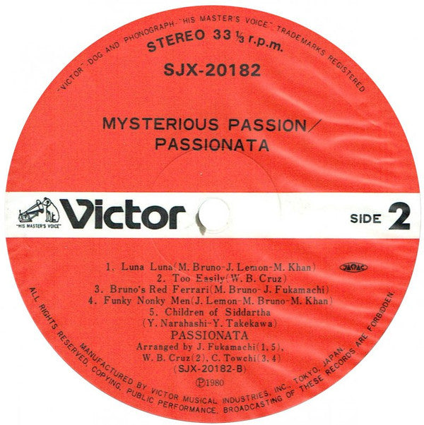 Passionata - Mysterious Passion (LP, Album)