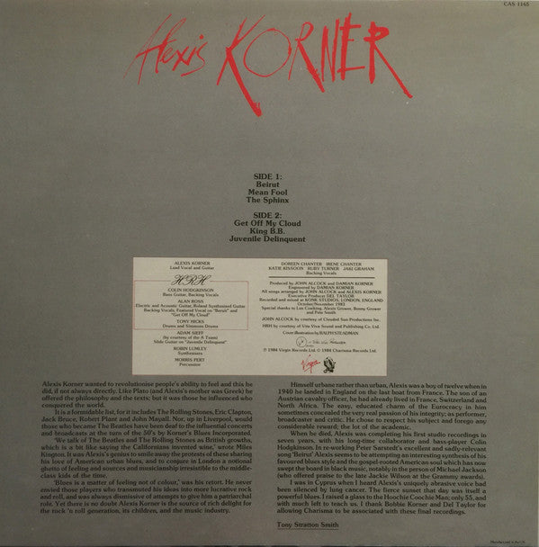 Alexis Korner - Juvenile Delinquent (LP, Album)