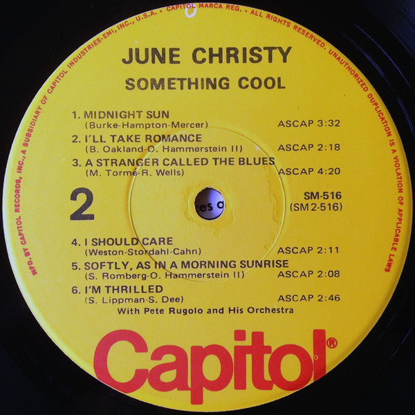 June Christy - Something Cool(LP, Album, RE, Re-)