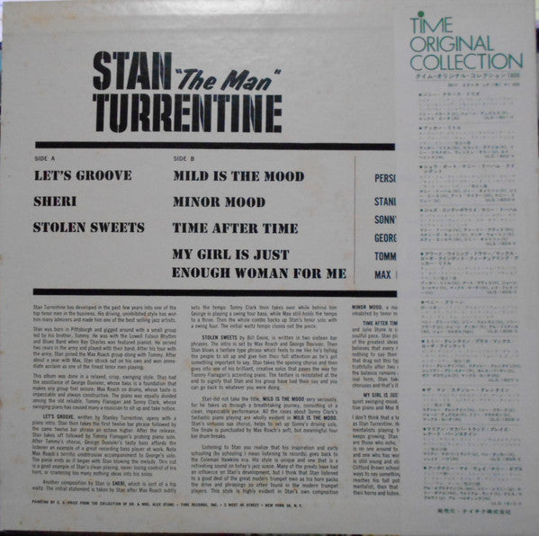 Stan Turrentine* - Stan ""The Man"" Turrentine (LP, Album, RE)