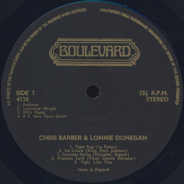 Chris Barber - Chris Barber & Lonnie Donegan(LP, Album)