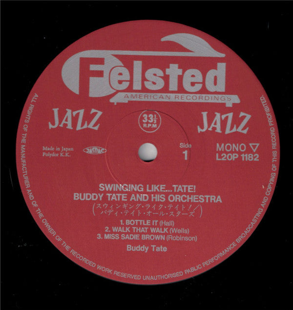 Buddy Tate - Swinging Like Tate (LP, Album, Mono, RE, Obi)