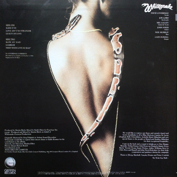 Whitesnake - Slide It In (LP, Album, Ame)