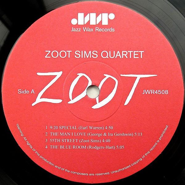 Zoot Sims Quartet - Zoot (LP, Album, Ltd, RE, 180)