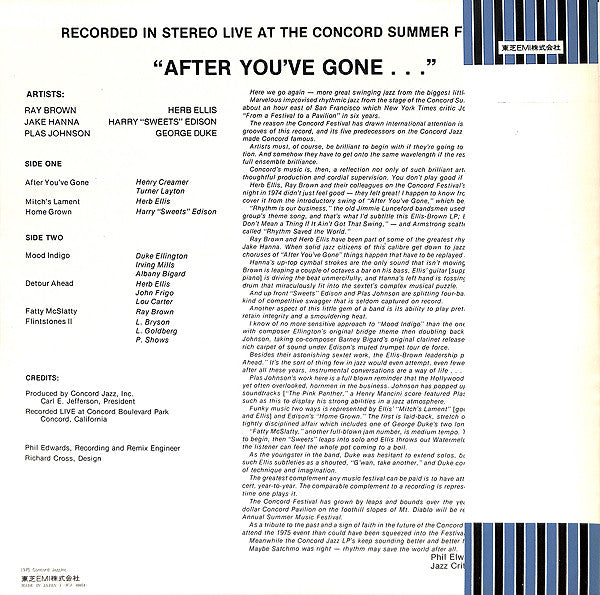 Herb Ellis - After You've Gone(LP, Album)