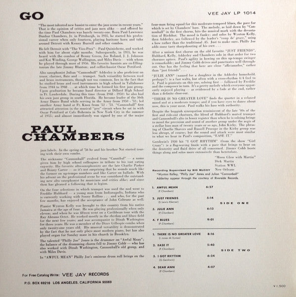 Paul Chambers (3) - Go... (LP, Album, Ltd, RE)