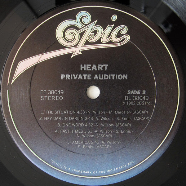 Heart - Private Audition (LP, Album, Car)