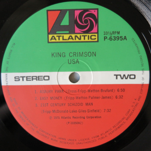 King Crimson - USA (LP, Album, RE)