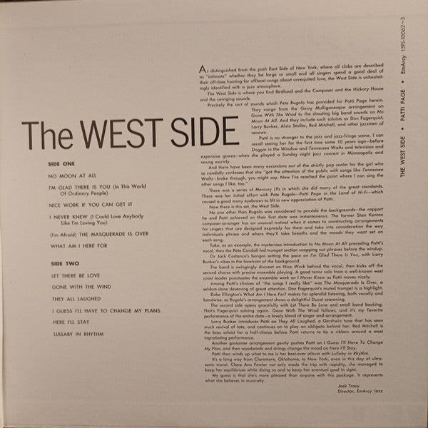 Patti Page - The East Side / The West Side  (2xLP, RE)
