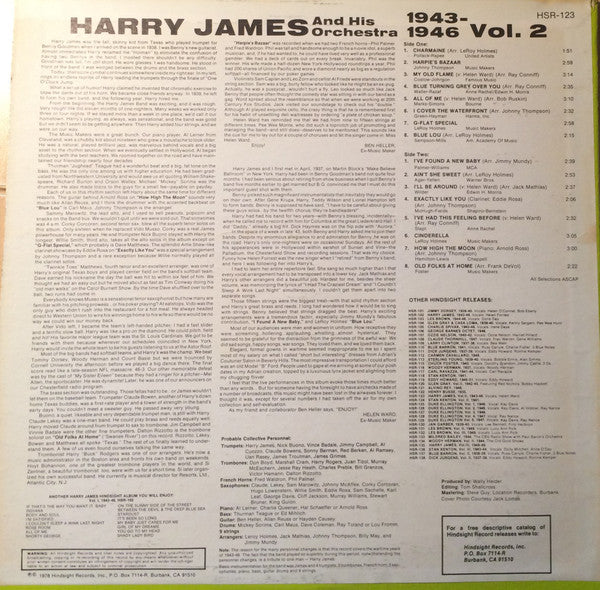 Harry James And His Orchestra - The Uncollected Harry James And His...
