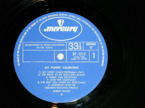 Shirley Bassey - My Funny Valentine (LP, Comp, Mono)