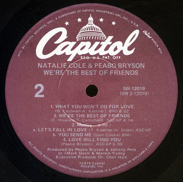 Natalie Cole - We're The Best Of Friends(LP, Album, RE)