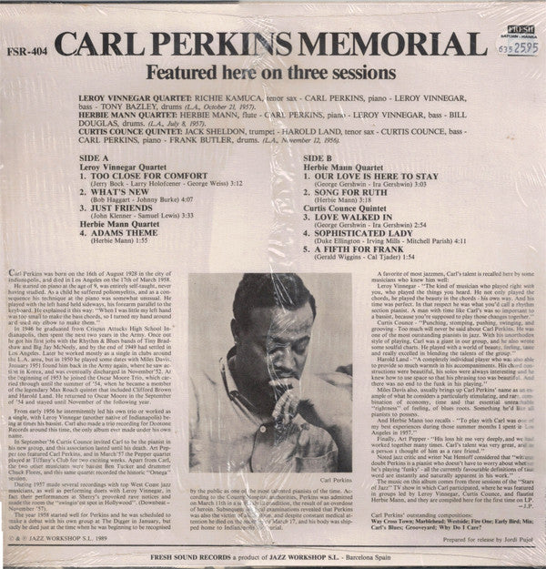 Carl Perkins (4) - Carl Perkins Memorial (LP, Comp)