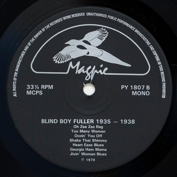 Blind Boy Fuller - 1935 - 1938 Shake That Shimmy (LP, Comp, Mono)