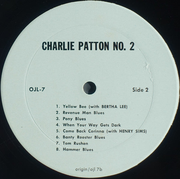 Charlie Patton* - The Immortal Charlie Patton Number 2 (LP, Comp, RP)