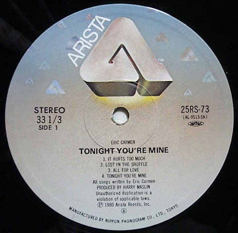 Eric Carmen - Tonight You're Mine (LP, Album)