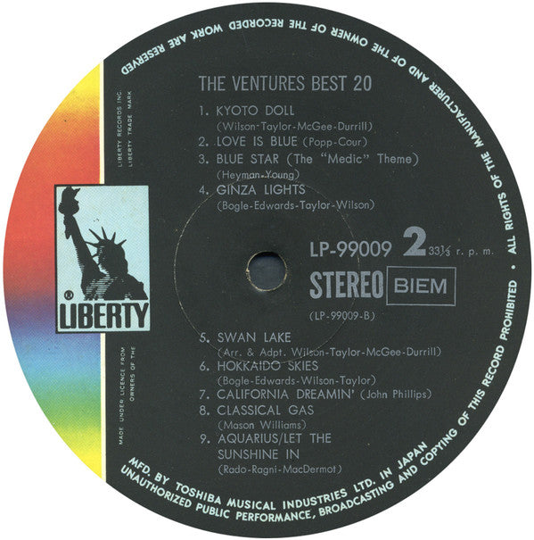 The Ventures - Best 20 (LP, Comp, Gat)