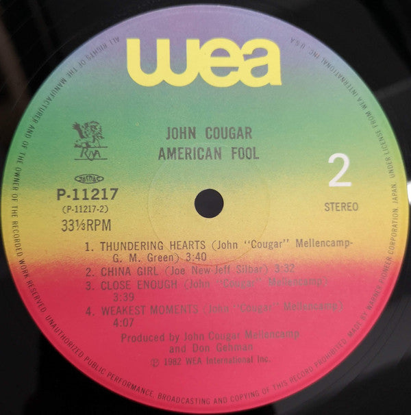John Cougar* - American Fool (LP, Album)