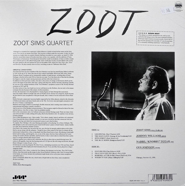 Zoot Sims Quartet - Zoot (LP, Album, Ltd, RE, 180)