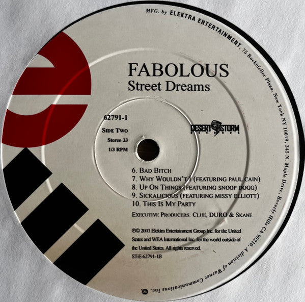 Fabolous - Street Dreams (2xLP, Album)