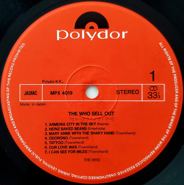 The Who - The Who Sell Out (LP, Album, RE)