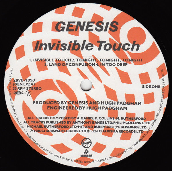 Genesis - Invisible Touch (LP, Album)