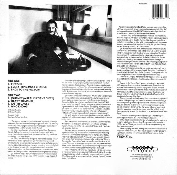 Jan Akkerman - Can't Stand Noise (LP, Album)