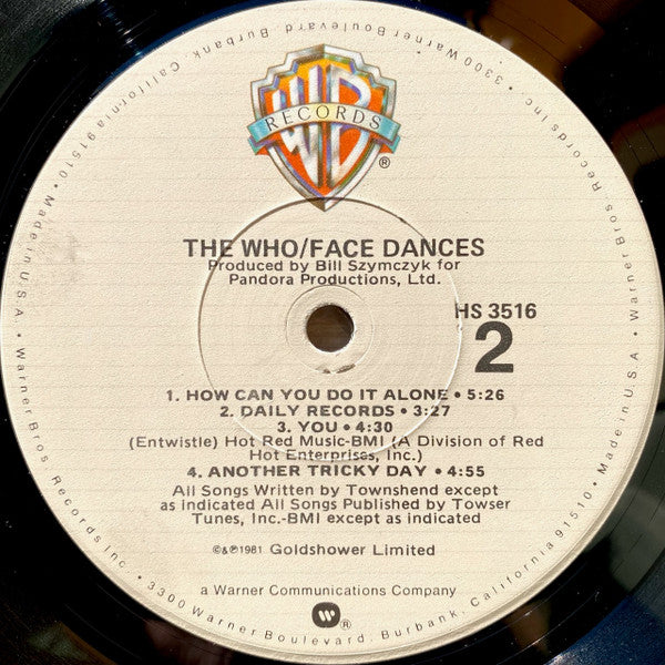 The Who - Face Dances (LP, Album, Los)