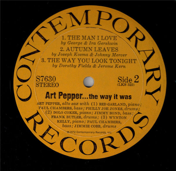 Art Pepper - ...The Way It Was! (LP, Album)
