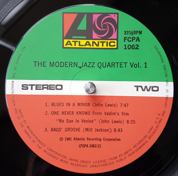 The Modern Jazz Quartet - M.J.Q. Vol. 1 (LP, Album)