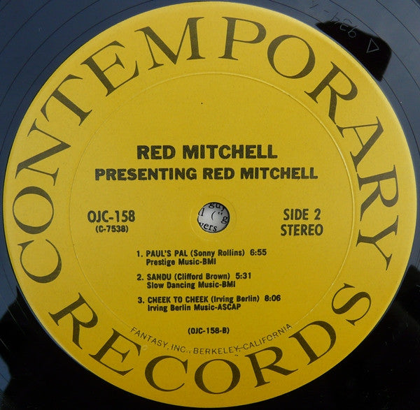 Red Mitchell - Presenting Red Mitchell (LP, Album, RE)