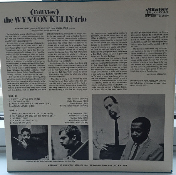 Wynton Kelly Trio - Full View (LP, Album)