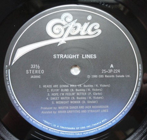 Straight Lines - Straight Lines (LP, Album)