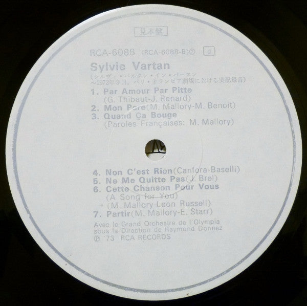 Sylvie Vartan - A L'Olympia (LP, Promo, Gat)