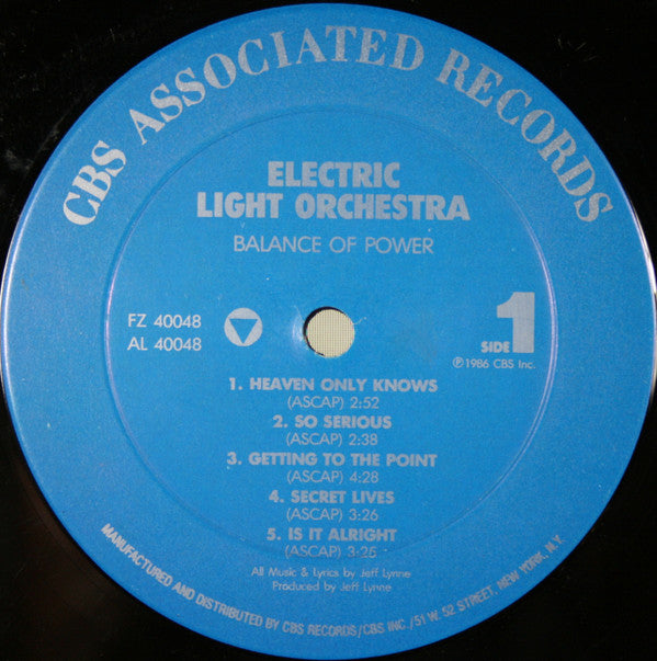 Electric Light Orchestra - Balance Of Power (LP, Album, Pit)