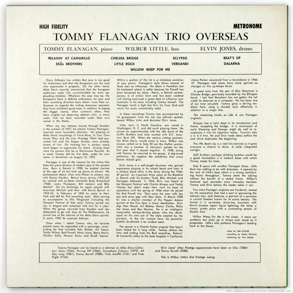 Tommy Flanagan Trio - Overseas (LP, Album, Mono, RE)