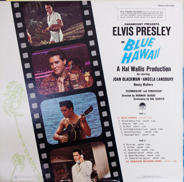 Elvis Presley - Blue Hawaii (LP, Album, RE)