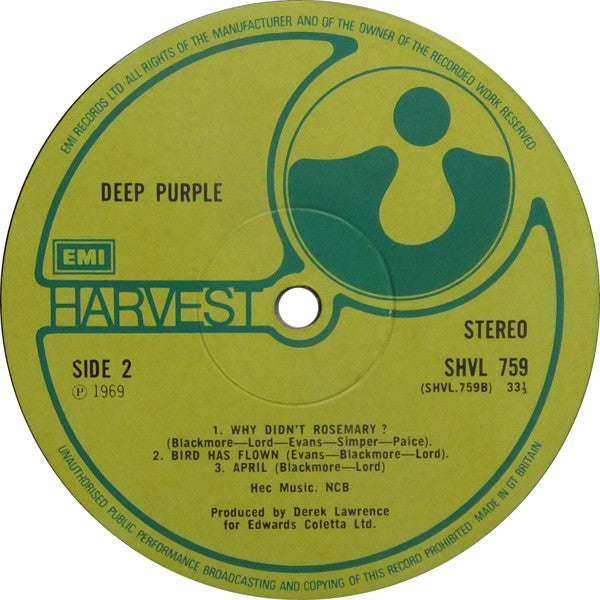 Deep Purple - Deep Purple (LP, Album, RP)