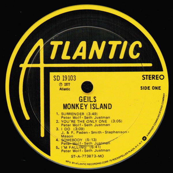 Geils* - Monkey Island (LP, Album, MO )