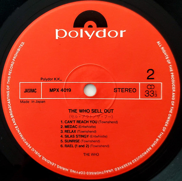 The Who - The Who Sell Out (LP, Album, RE)