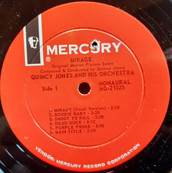 Quincy Jones - Mirage (Original Motion Picture Score) (LP, Mono)