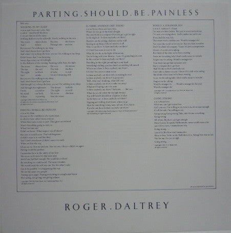 Roger Daltrey - Parting Should Be Painless (LP, Album)