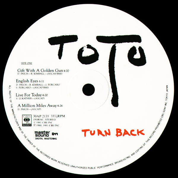 Toto - Turn Back (LP, Album)