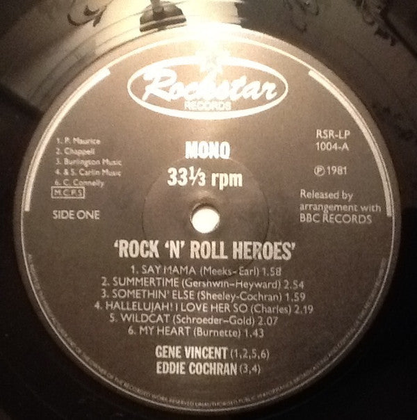 Eddie Cochran - Rock 'N' Roll Heroes(LP, Comp, Mono, RE)