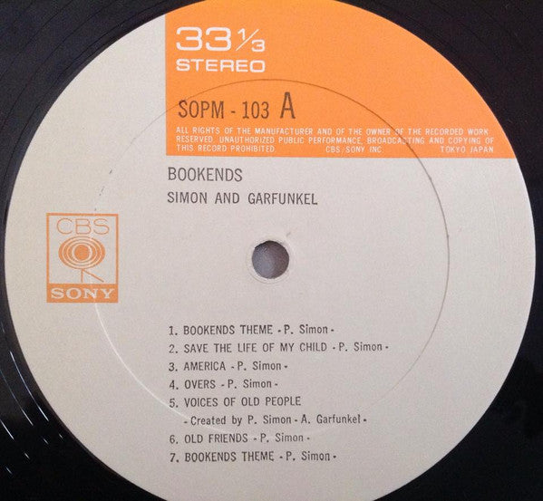 Simon & Garfunkel - Bookends (LP, Album, RE)