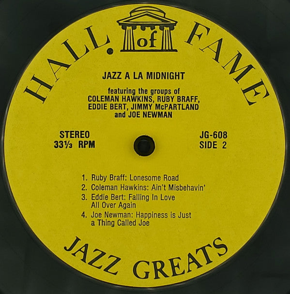 Coleman Hawkins - Jazz A La Midnight(LP, Comp, RE)