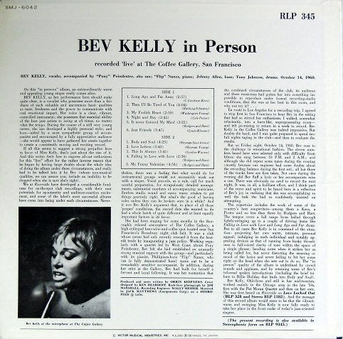 Bev Kelly - Bev Kelly In Person (LP, Album, RE)