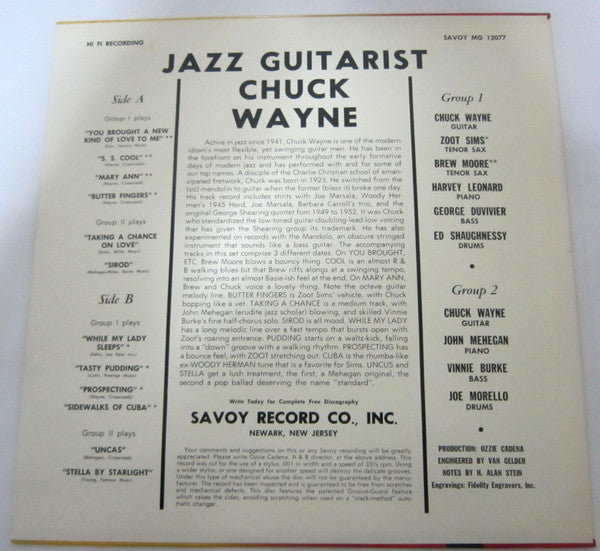 Chuck Wayne - The Jazz Guitarist(LP, Album, Mono, RE)