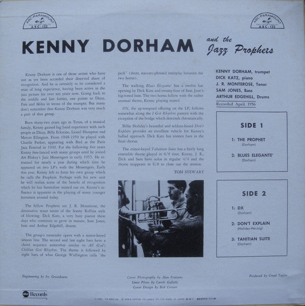 Kenny Dorham And The Jazz Prophets - Vol. 1 (LP, Album, Mono, RE)